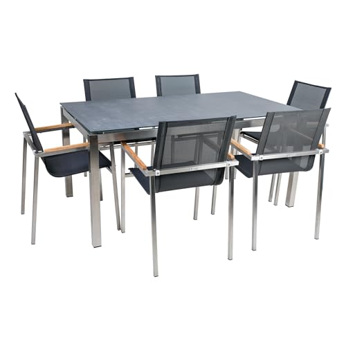 Edelstahl Dining Set Sydney 7-teilig