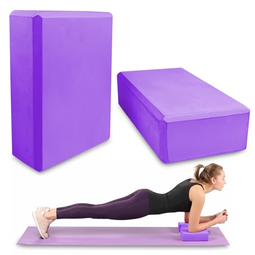 Orivesso Yoga Block 2er Set, Yoga Blöcke, Yoga Klötze, Yoga Klotz, Yoga Würfel, Rutschfeste Blöcke, Erwachsene Yogablock, Yogablöcke aus EVA Schaumstoff, Yogaklotz für Yoga, Pilates, Meditiation