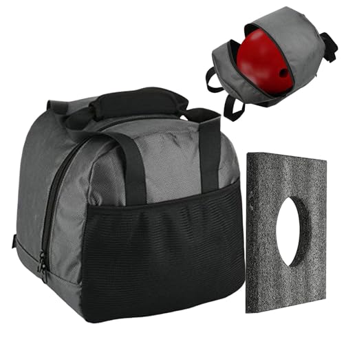 Bowling Tasche Für Einzelball - Einzelne Bowlingballtasche Mit Gepolstertem Ballhalter Leichte Bowlingtasche Mit Tragegriffe Bowlingbag Für Ball Schuhe, Passend Für Ein Einzelnes Paar Bowlingschuhe