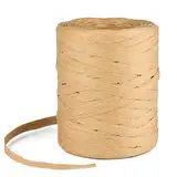 G2PLUS 200M Bast Band Naturbast Papierband,Raffia Papierschnur Geschenkband Papier Packschnur für handwerksprojekte,Geschenkverpackung