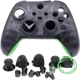 Deal4GO Komplettes Gehäuseset mit Trigger-Tasten, Thumbsticks, Stoßstange, D-Pad, Ersatz für Xbox Series X|S Controller (20. halbtransparent), Weiß, limitierte Auflage