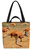 VOID Känguru Steppe Australien Tasche 33x33x14cm,15l Einkaufs-Beutel Shopper Einkaufs-Tasche Bag
