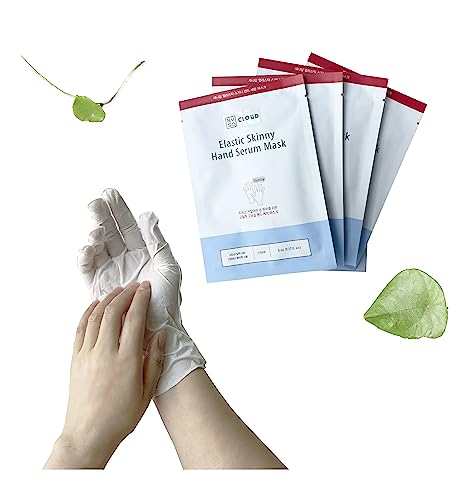 NYS CLOUD - Elastische Skinny Handmaske, 10 Paar mit Serum angereicherte feuchtigkeitsspendende Handhandschuhe zur Reparatur von trockener und müder Haut