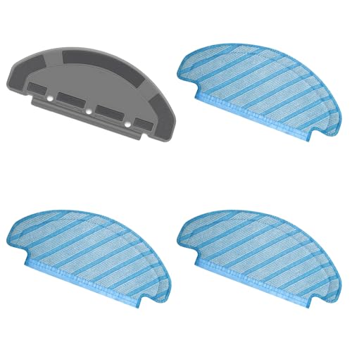 COZERI 4 Stk set Reinigungstuch Wischtücher und Wischtücher Platte Halter Halterung Für ECOVACS DEEBOT T8 T9 N8 Pro, Roboter Staubsauger Zubehör, Waschbar, Wiederverwendbar, Mopp-Tücher Teile