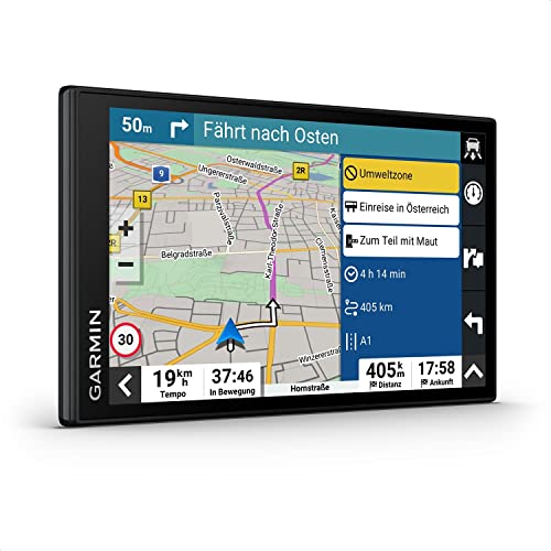 Garmin DriveSmart 66 MT-S – Navigationsgerät mit hellem 6 Zoll (15,2 cm) HD-Display, 3D-Europakarten mit Umweltzonen, Verkehrsinfos in Echtzeit, Sprach- und Fahrerassistenz (Generalüberholt)