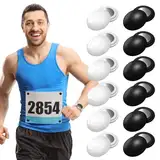 BYZESTY 12er-Pack Magnetische Startnummernhalter Startnummern Magnete Startnummernmagnete Magnetische Clips zur Befestigung der Marathonstartnummer, zum Marathon und Halbmarathon