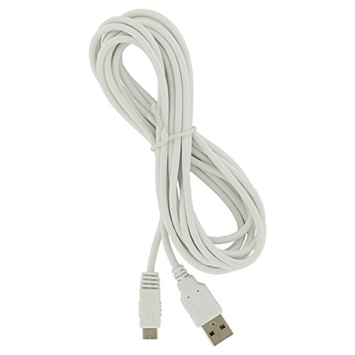 DollaTek 3M extra langes USB-Netzkabel ladekabel aus Wii U Gamepad (3 Meter) - Weiß