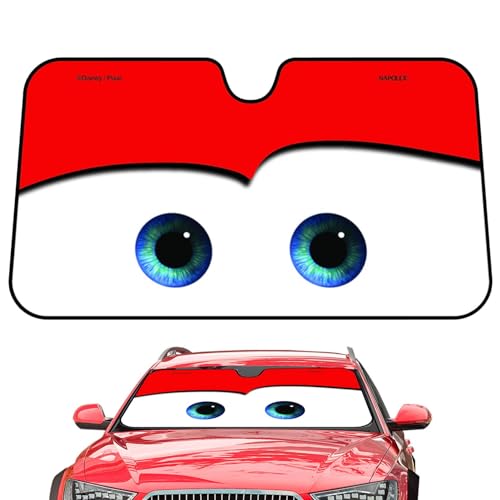 Auto Windschutzscheibe Sonnenblende, Faltbare Sonnenschutz Frontscheibe, Sonnenblende Auto Mit Augendesign, Sonnenschutz Auto Frontscheibe Innen, Auto-Sonnenschutzfolien, 130 X 70 cm