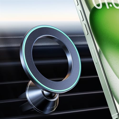 VICSEED Vollmetall Handyhalterung Auto Magnet für Mgasafe Autohalterung [26xN55 Stärkste Magneten] Lüftung [Integrierte Metallclip] KFZ Halterung für iPhone 16 15 14 13 12 ProMax Samsung S24 Ultra