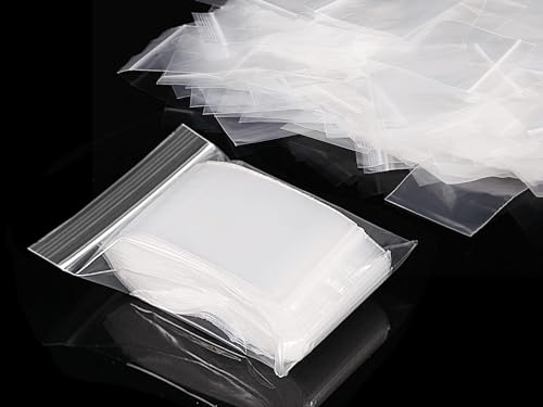 Plastikbeutel Zipper beutel druckverschlussbeutel baggies 300 Stück 6 * 4 cm plastiktüten ziplock zip klein tütchen baggys wiederverwendbar tüten groß wiederverschließbare