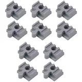 GXGM 10-Teiliges Set Track Connectors Für Brio Duplo Systemverbinder, 4 * 3.2 * 1.9Cm Kompatibler Adapter Gleisverbinder, Universell Kombiniert Beide Systeme Miteinander, Schienenverbinder(Grau,A)