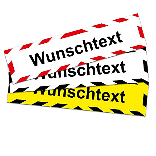 Hinweis Etikett Autoaufkleber Magnet mit Wunschtext zum selbst beschriften Aufkleber Ladung schert aus Baustellenfahrzeug LKW Fahranfänger Achtung Überlänge Schild