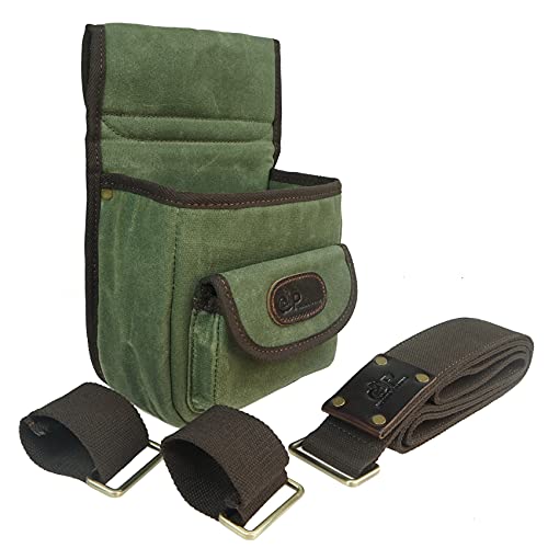 Sporting Clays Schießen Leinwand 50+ Patronenhülse Tasche Taille Munitionstasche (Grün)