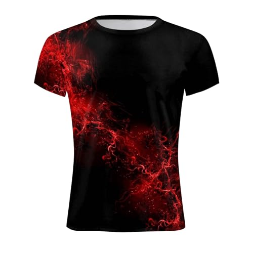 T-Shirt Mit Aufdruck, Sportshirt Herren Kurzarm, Rundhals Tshirt Mit Druck Klassisches Loose Fit Tops Premium Funktions Sportshirts Premium Hautfreundlich Oberteile