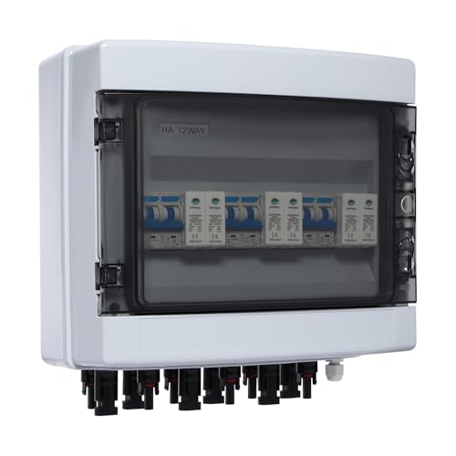 HarBin-Star Solar PV Anschlusskasten Photovoltaik, DC 1000v, PV Combiner Box, 3 String Überspannungsschutz UV-Beständig, für PV anlage IP65 Wasserdicht Gehäuse (32 in 3 out 40A)
