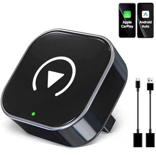 Wireless 2 in 1 CarPlay Adapter,5 Ghz WiFi Dongle Konvertiert Kabelgebunden zu Wired Android Auto/Carplay in kabellos Unterstützung OTA,CarPlay Wireless Adapter kompatibel mit iPhone iOS 10+ und Autos