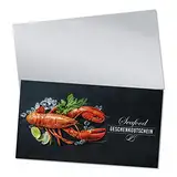 GESCHENKGUTSCHEINcom 100 Stück Geschenkgutscheine mit Umschlag. Gutscheinkarten für Fischgeschäft Fischzucht blanko zum selber Ausfüllen. FK1202