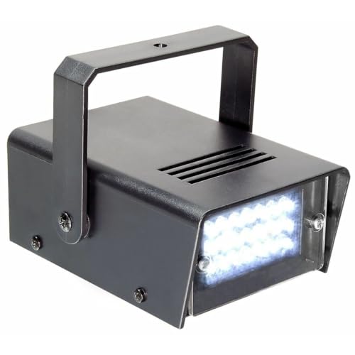 BeamZ BMS24LED - Stroboskop Blitzer, Strobo Disco Licht, Blitzlicht, Flashlight, Strobe Effektlampe, Disco Lichteffekt, weiße Lichtblitze, LED Blitz, Disco Beleuchtung Effekt Lichter