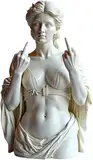 RDCIRP Unverfrorene Venus, die Mittelfinger Statue, rebellisches, mutiges, modernes Kunstdekor, griechische Göttinnen Gestenstatue, Skulptur-Ornament, lustiges, einzigartiges Dekorationsstück(E)