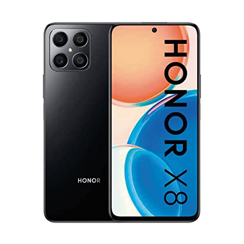 HONOR X8 Smartphone, 6 + 128 GB Handys, LCD-Display 6,7 Zoll (6,7 Zoll) bei 90 Hz, professionelle Kamera mit 64 MP, Akku mit 4000 mAh, Schnellladung, NFC Dual SIM Karte, GMS