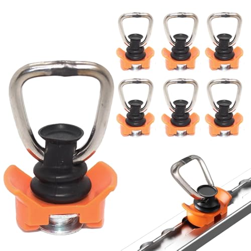 Glamifyr 6 Stück Airlineschiene Fitting,Airlineschiene Zubehör Airline Schienen Zubehör Airline Fitting Airline Schiene,Single Endbeschlag für Airlineschienen 1000kg / dan Endfitting Zurrschiene
