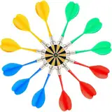 12 Stück magnetische Dartpfeile Sicherheits-Ersatzpfeile Indoor Game Target Zubehör Soft-Dartpfeile 4 Farbmischung (Blau Grün Rot Gelb)