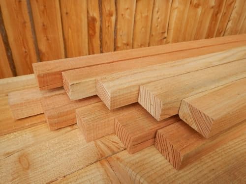 Zaunlatte aus Lärche 30 x 50 mm x 120 cm Länge - Holz Latten Lattenzaun Holzzaun (120 cm Lärche Zaunlatte) 50 Stück