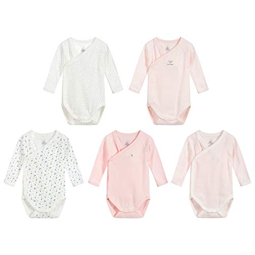 Petit Bateau Unisex Baby 5649600 Kleinkind-Unterwäscheset, Pink Pink Weiß/Multico Weiß/Blau Pink/Weiß, 3 Monate