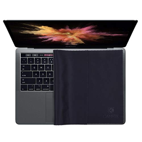 Camkix Mikrofaser-Abdecktuch-Reinigungsset - ideal für Apple MacBook Pro (15-16") - 4X Keyboard Liner, 1x doppelseitiges Tuch, 1x Objektivreinigungspapier-Taschentuch-Broschüre, 1x Reinigungsspray