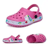 Kleine Kinder Clogs niedliche Cartoon Jungen Mädchen Garten Clogs Kleinkinder rutschfeste atmungsaktive Slides Sandalen rosa 26