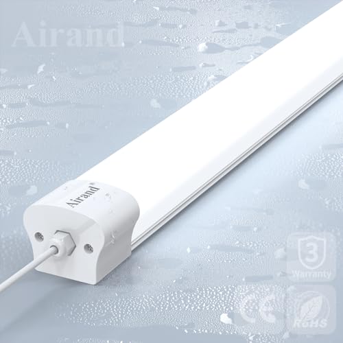 Feuchtraumleuchte LED 120CM 36W Verknüpfbar, Garagenlampe Kaltweiß 5000K, Kellerlampe Röhre IP66 Wasserfest, Deckenleuchte Feuchtraum 3600LM, Werkstattlampe Leuchte für Werkstatt Keller Garage Lampe