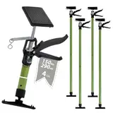 TRUTZHOLM 4 x Profi Einhandstütze teleskopierbar 115 cm bis 290 cm bis 30 Kg Montagestütze Teleskopstütze Teleskopauszug und Klemm-/Schnellspannsystem 45 Grad neigbar Deckenstütze