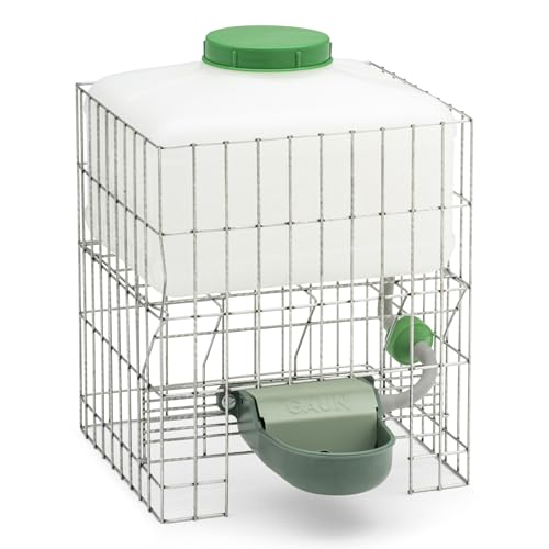 Agrarzone Hühnertränke automatisch mit Tank 10 Liter - ideal für Ställe ohne Wasserleitung - automatische Frischwasserzufuhr - Hühner Wasserspender/Geflügeltränke