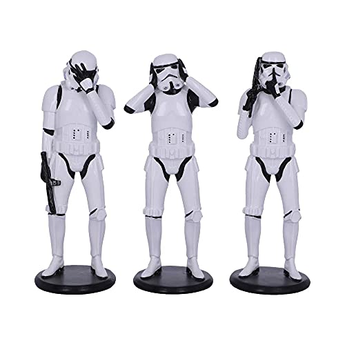 Nemesis Now Original Stormtrooper im Stil der „3 Weisen“, Sciencefiction-Figuren, Weiß, 14cm