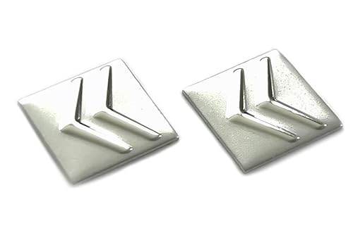 2 Stück Aufkleber 16 x 16mm mit Logo für das Auto. Geeignet für Citroen-Auto Style. Sticker mit Emblem. (2St. Citr. 16x16mm)