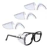 3 Paar Brillen-Seitenschutz, flexibel, zum Hineinschieben, für Sicherheitsbrille, passend für kleine bis mittelgroße Brillen