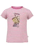 SALT AND PEPPER BY KIDS PARK Mädchen Pferde Stickmotiv und Pailletten T-Shirt, Camelia pink, 116 cm-122 cm