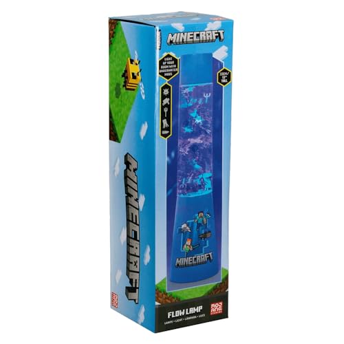 Paladone PP10069MCF Minecraft Glitzer Lavalampe, Flow Lamp Stimmungsbeleuchtung, 33 cm, Plastic, Multi Tischlampe - Lampe - Schreibtischlampe