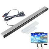Sensorleiste für Wii, Wii U, Ersatz Infrarot Sensorleiste mit 2m Kabel und Standfuß, USB Sensor Bar Präzise Motion Tracking für Wiimote, Kompatibel mit Emulatoren