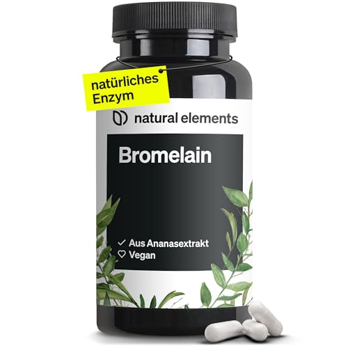 Bromelain - 400 mg (2000 F.I.P) - 90 magensaftresistente Kapseln - Natürlicher Ananas Extrakt - Laborgeprüft, hochdosiert und in Deutschland produziert