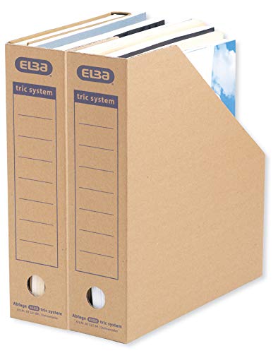 ELBA Stehsammler Pappe, tric system,mit Archivaufdruck, naturbraun, 12er Pack