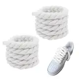 Rope Laces,Dicke Schnürsenkel Dick,Schnürsenkel Rund,Chunky Laces,Baumwollseil,Baumwollkordel,für Ersatz Rope Laces Air Force 1,Schuhbänder 8mm (150cm),DIY Schuhband,Reißfest Binden Shoelaces