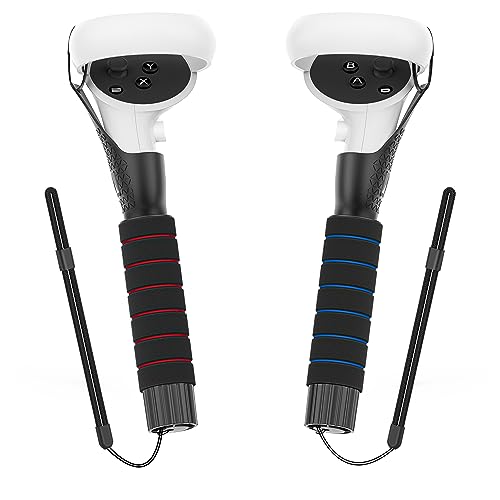 AMVR Dual Handles Extension Grips für Quest 2/Quest/Rift S Controller, unterstützt für die Beat Saber Games