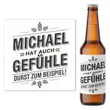 Bier Geschenk für Männer Bieretiketten personalisiert lustiges Geschenk Mann Vatertagsbier Männergeschenk Flaschenetikett Bierflasche Etiketten 2 Stück | 9x9 cm