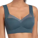 BH Hatme Haltungskorrektur BH Wmbra BH Original Comfy Haltungskorrektur Rücken BH Damen Comfy Wmbra Haltungskorrektur BH Wmbra BH Original Übergröße Ohne Bügel BH Wireless (Dark Blue #1, XXXXXXL)