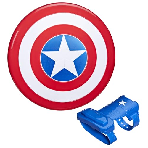 Marvel Avengers Captain America Magnetischer Schild und Halterung, Rollenspielartikel, Superhelden-Spielzeug