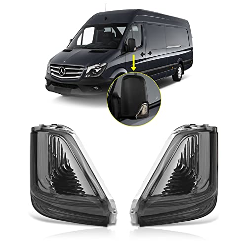 AutoBeeDen Blinker für Mercedes Benz MB Sprinter 906 06/2006-01/2018, 907/910 02/2018-up; Volkswagen VW Crafter 30-50 (2E) 2006-2016 (Schwarz)