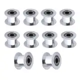 BZ 3D GT2 Umlenkrolle,GT2 Idler Pulley 20 Zahnlos Bohrung 5mm Breite 10mm Zahnriemenscheibe 20 Toothless für 3D-Drucker 9mm/10mm Breite GT2 Zahnriemen.(10 Stück)