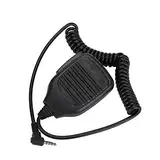 Handheld-Lautsprecher-Mikrofon,3,5 mm Walkie Talkie-Schulterlautsprecher-Mikrofon mit PU-Kabel für Baofeng/Yaesu,Zwei-Wege-Funkmikrofon-Lautsprecher für Polizei,Sicherheitspersonal,Fahren,Wandern