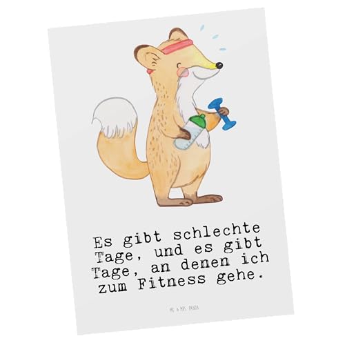 Mr. & Mrs. Panda Postkarte Fitness - Geschenk, Geschenkkarte, Sport, Ansichtskarten, Sportclub, Gewinn, Ansichtskarte, Einladung Geburtstag,